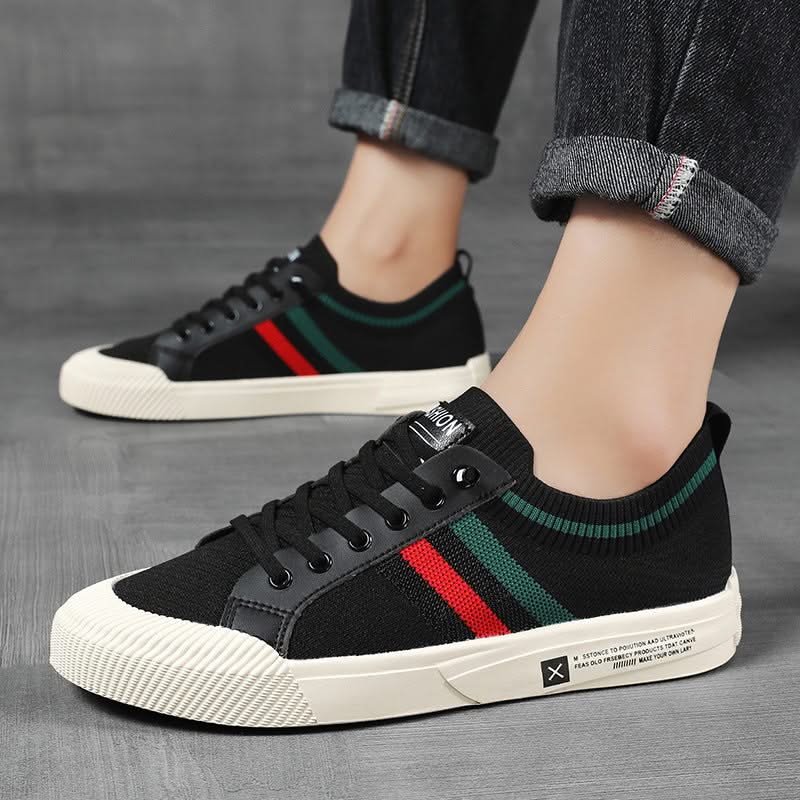 HARPER | Knit sneakers with striped detailing
