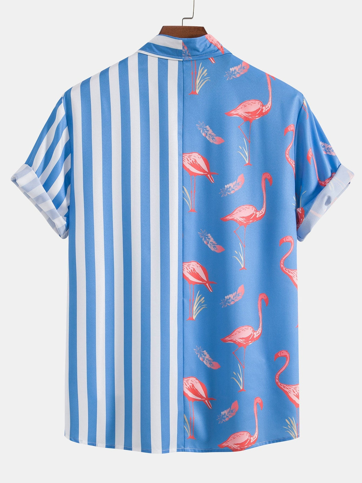IVY | Set with flamingo stripe shorts