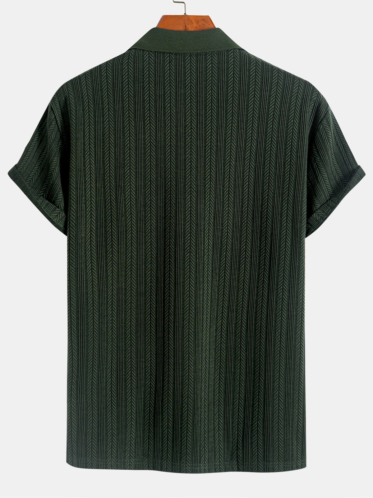 GEORGE | Polo with half-zip and herringbone texture