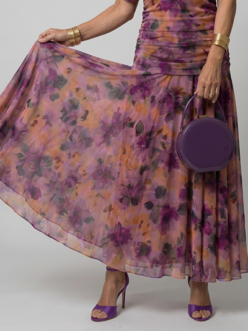 AVA | Midi dress with off-shoulder neckline