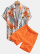 WILLOW | Set with botanical print shorts