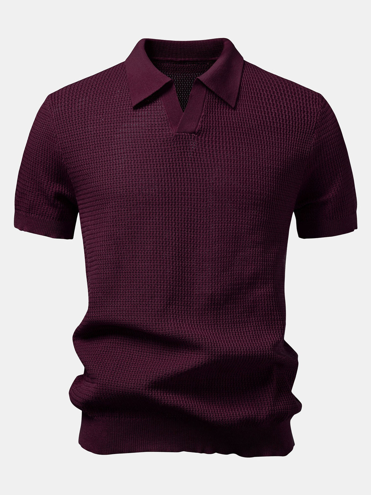 RUFUS | Open-knit polo with Johnny collar