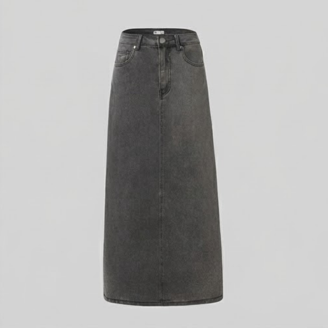HARPER | Midi skirt with classic denim look