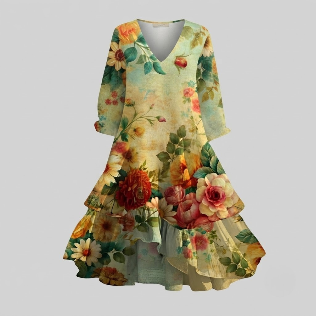 VALERY | Midi dress with floral print