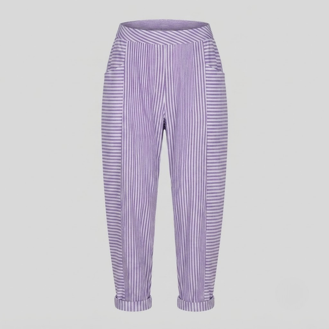 DAHLIA | Relaxed fit trousers with stripe pattern