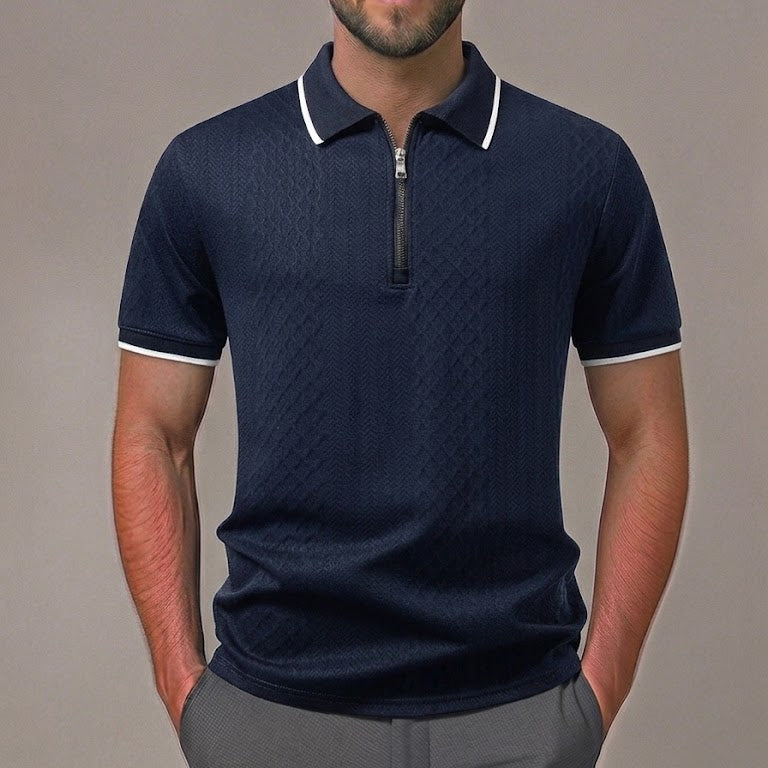 THEO | Polo with zip neckline