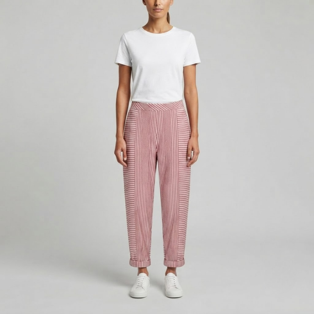 DAHLIA | Relaxed fit trousers with stripe pattern