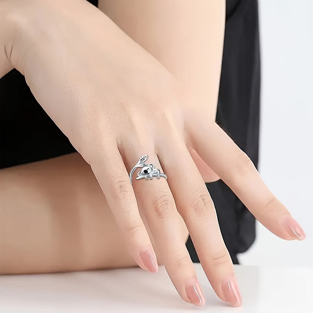 ROSE | Ring with koala and leaf detail