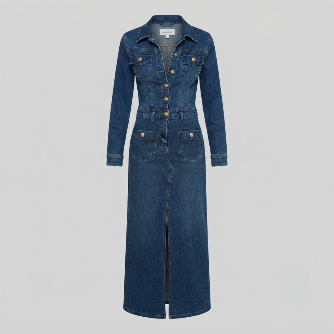 ELLA | Midi dress with button-front