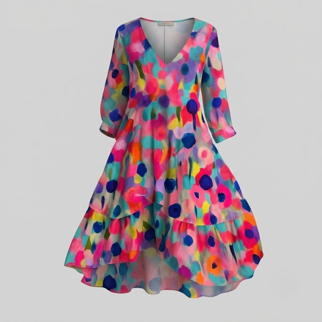 VALERY | Midi dress with floral print