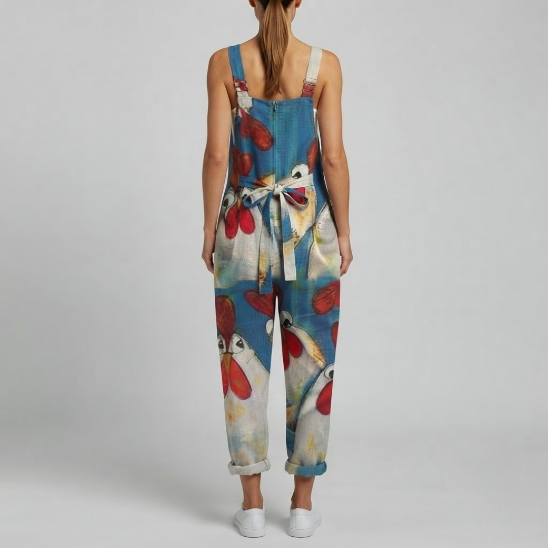 CHARLOTTE | Jumpsuit with chicken print