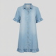 GRACE | Denim dress with ruched detail