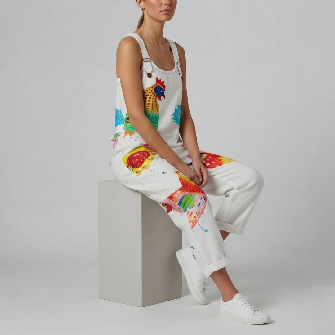 BLOSSOM | Jumpsuit with chicken print