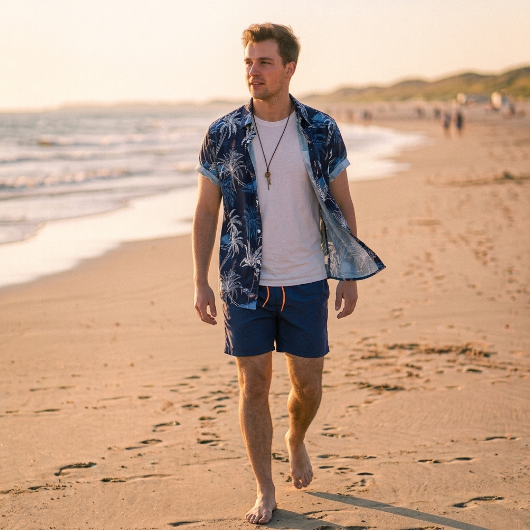 PALM | Shirt and shorts set with all-over print