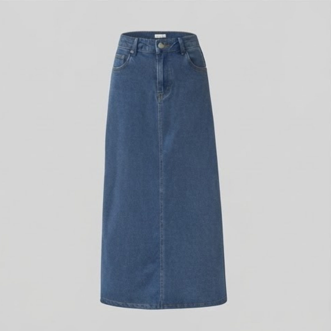 HARPER | Midi skirt with classic denim look