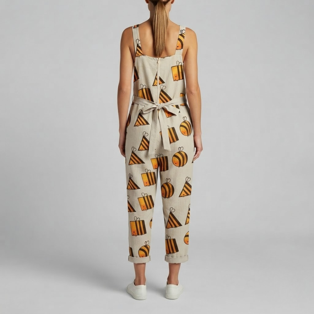 DAISY | Jumpsuit with geometric bee print