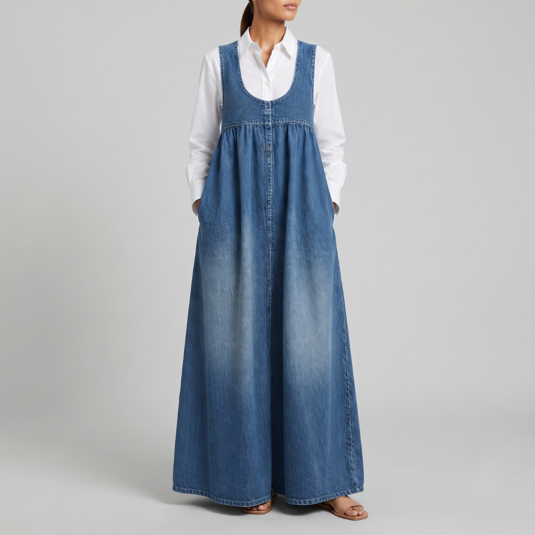 ROSE | Sleeveless vest dress in midi length