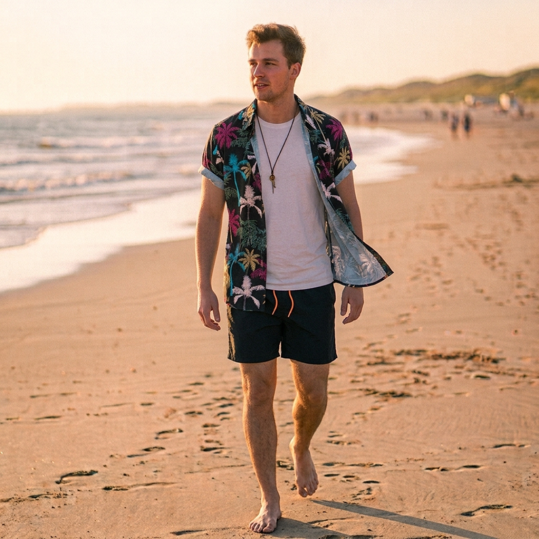 SUMMER | Shirt and shorts set with all-over print