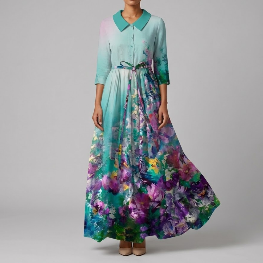 ROSE | Midi dress with floral print