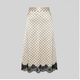OPAL | Midi skirt with lace trim