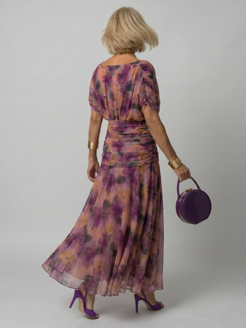 AVA | Midi dress with off-shoulder neckline