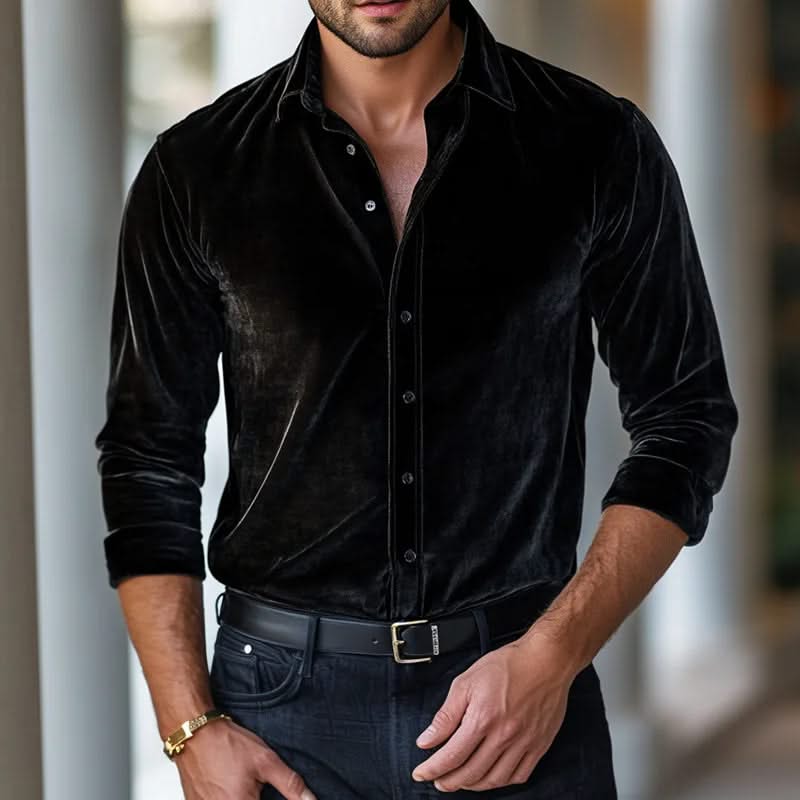MASON | Button-up shirt in soft-touch fabric