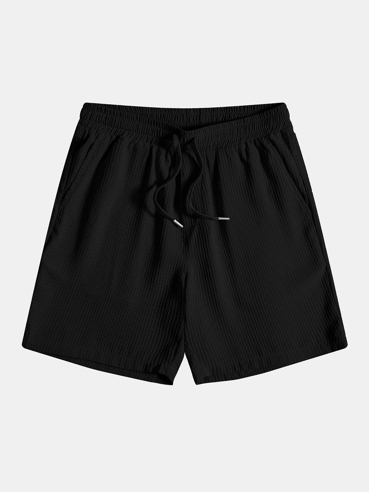 WILLIAM | Polo and shorts set with waffle knit