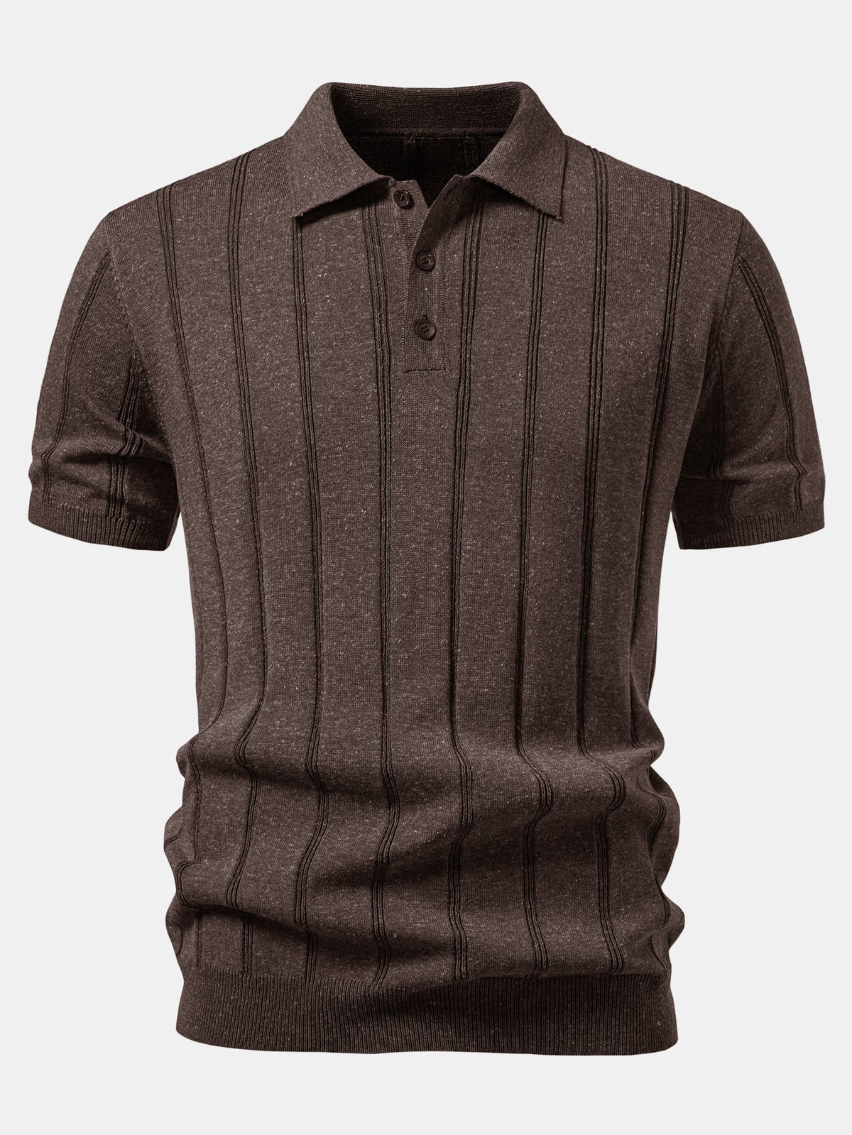 THEO | Set with ribbed polo and tapered trousers