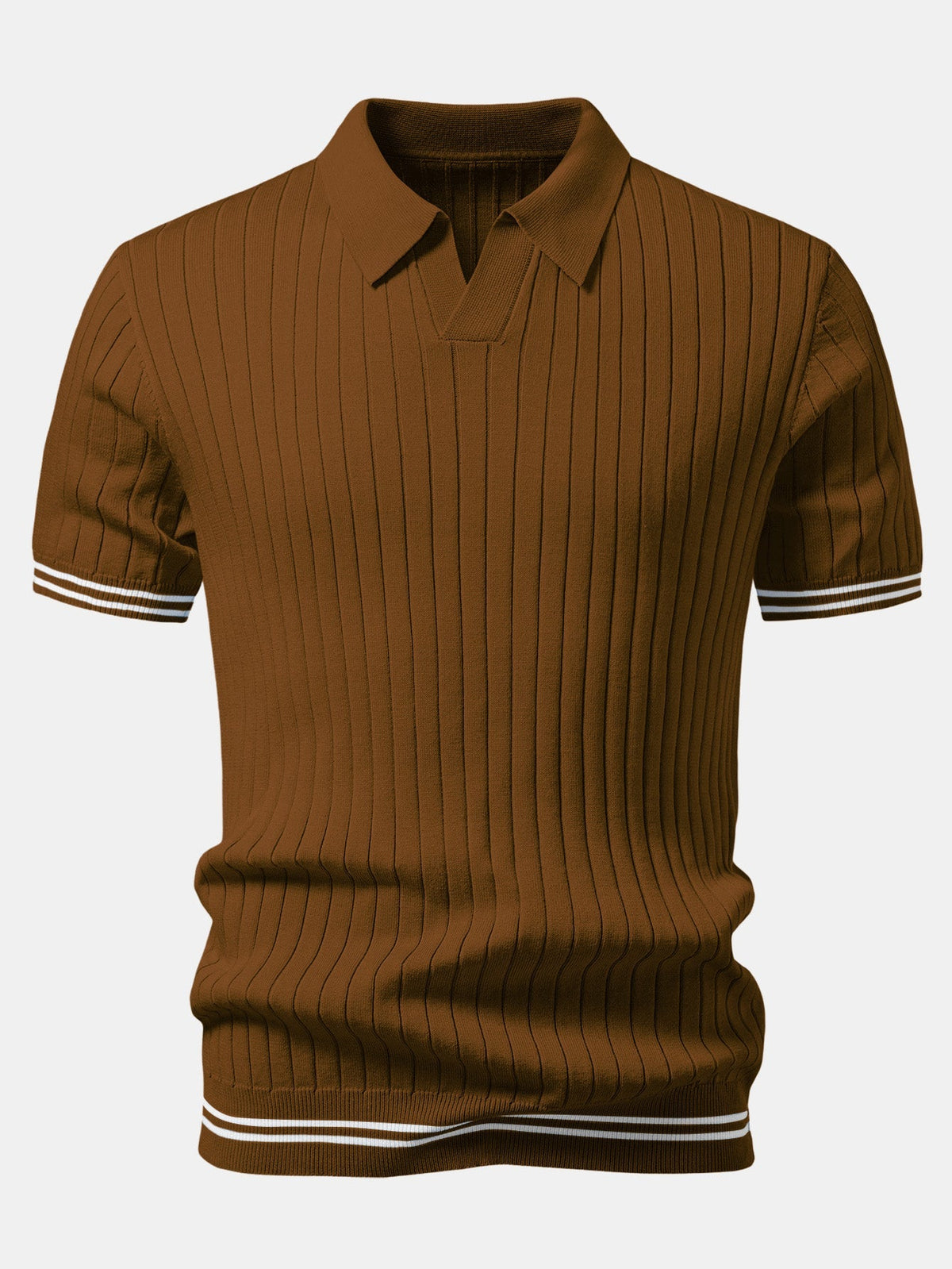FREDDIE | Knit polo with Johnny collar