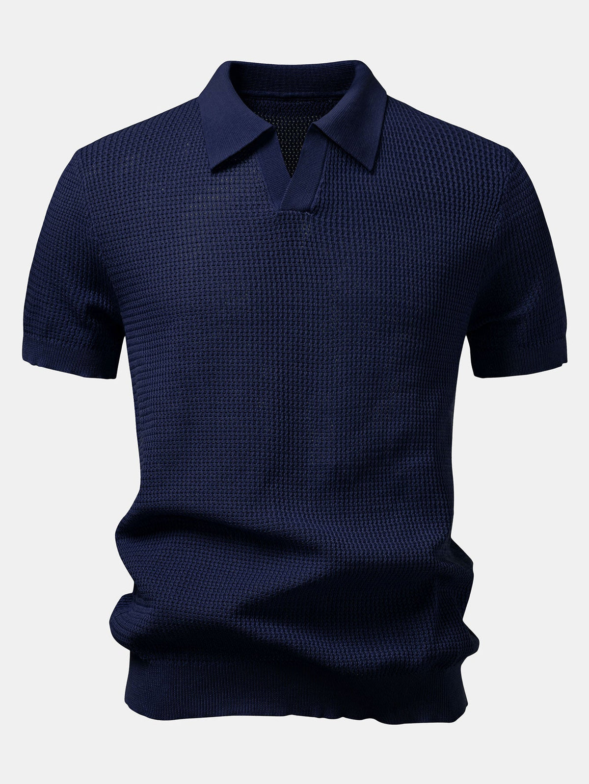 RUFUS | Open-knit polo with Johnny collar