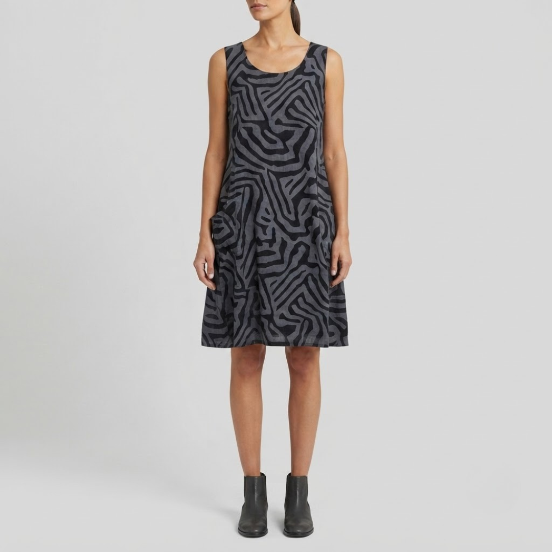 YSABEL | Midi dress with relaxed A-line fit