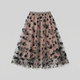 POPPY | Midi skirt with floral tulle