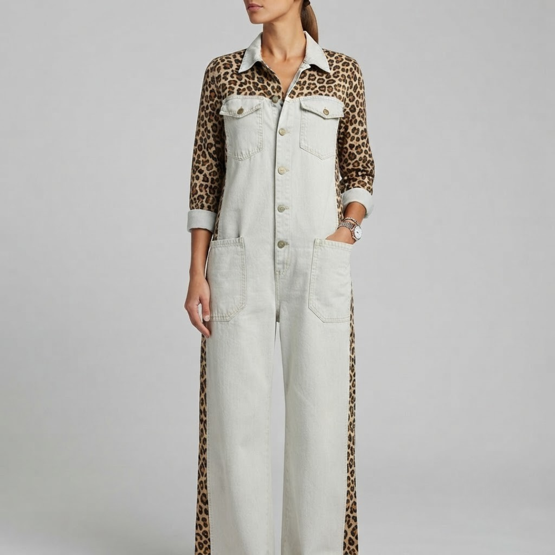 ROSE | One-piece jumpsuit with shirt collar