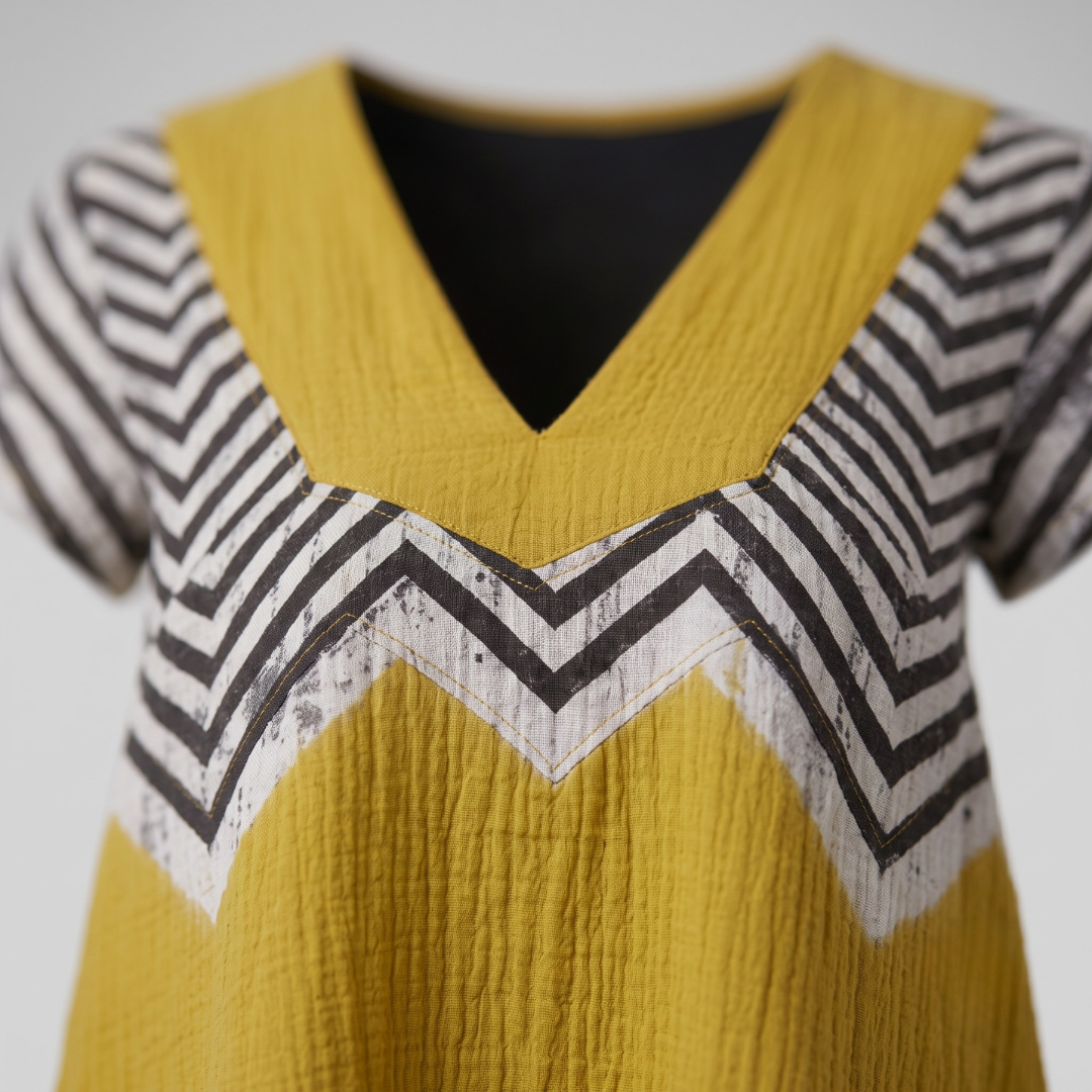 CLAIRE | Midi dress with artistic print