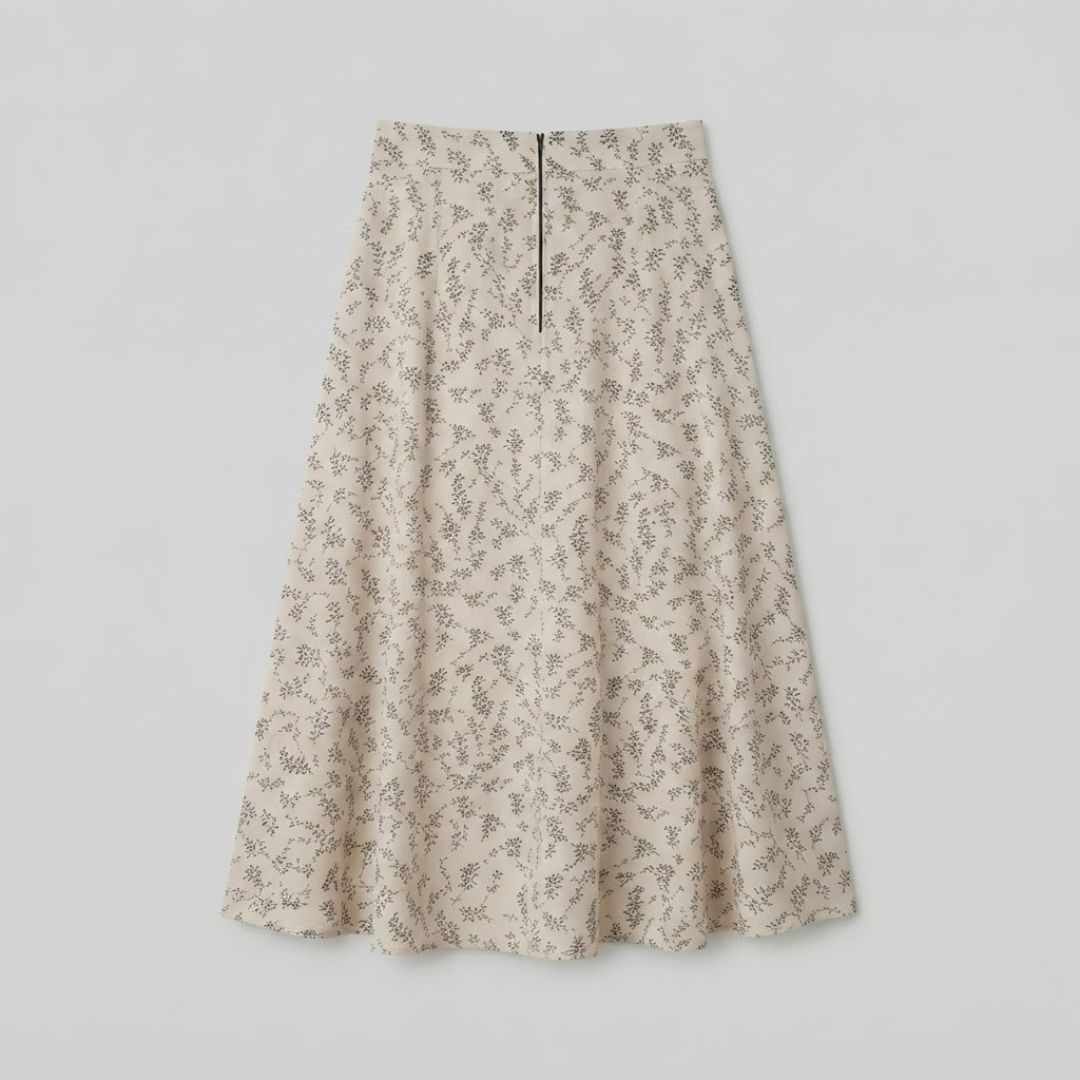 EVE | Skirt with floral pleated detail