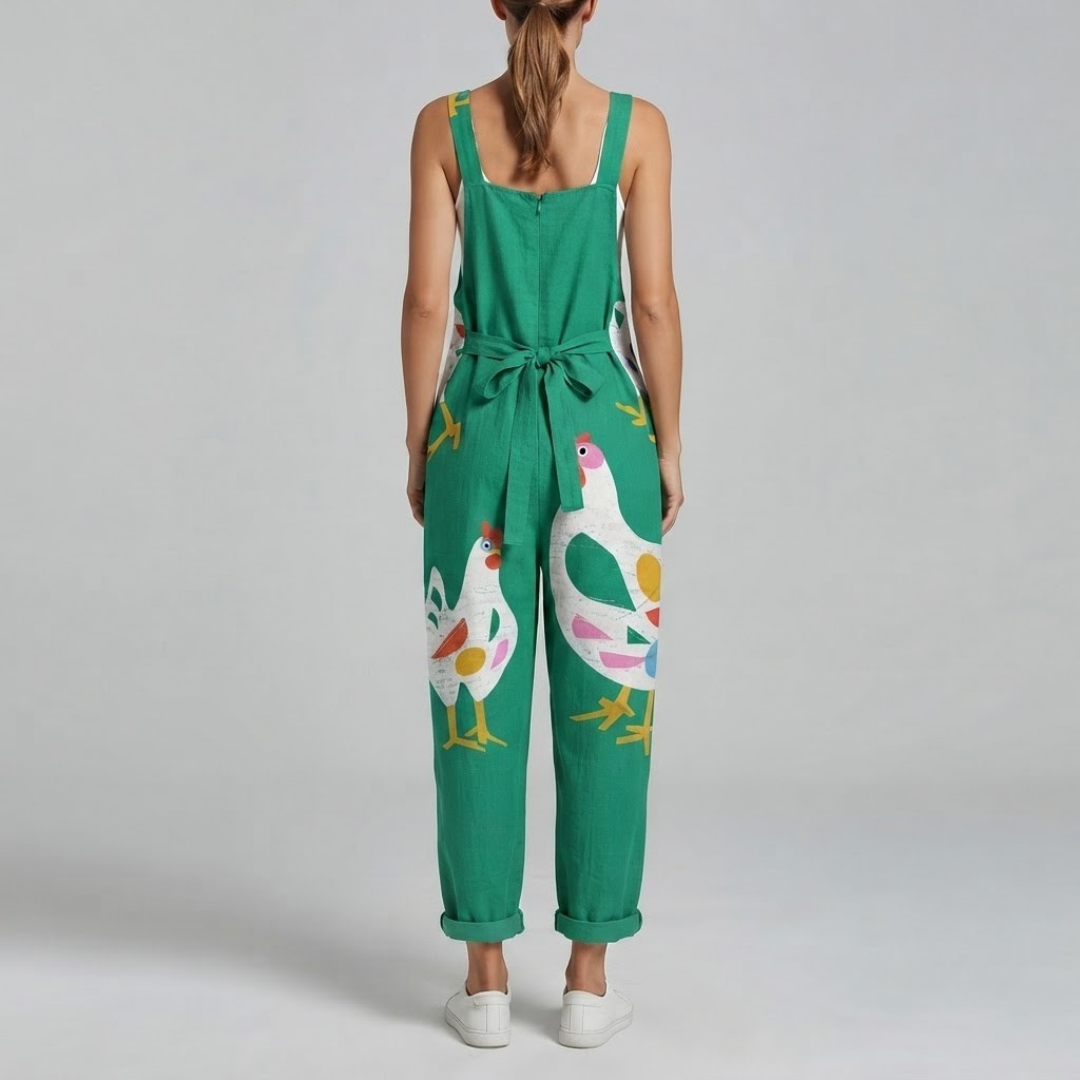 BEATRIX | Jumpsuit with chicken print