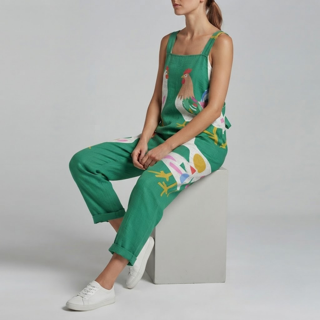 BEATRIX | Jumpsuit with chicken print