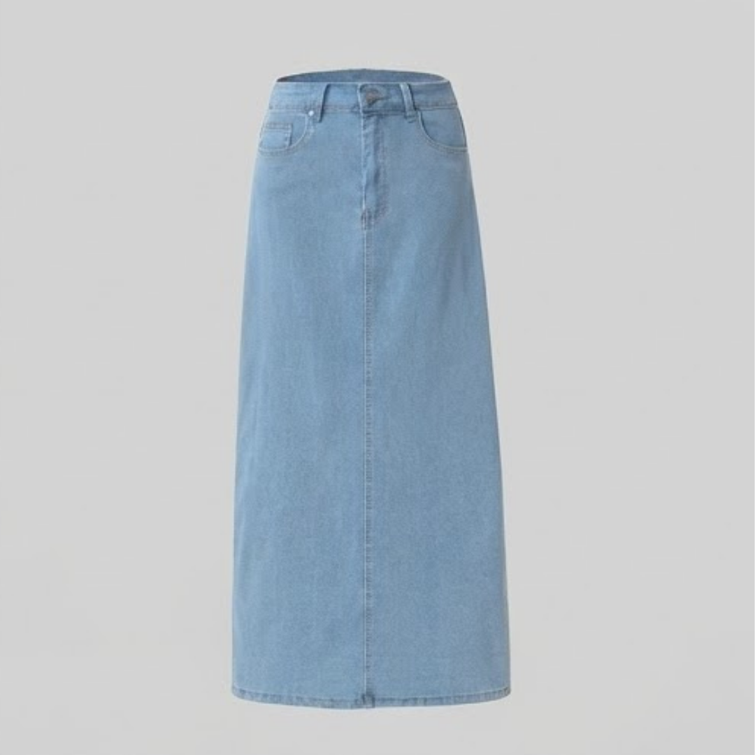 HARPER | Midi skirt with classic denim look