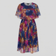 HALLE | Chiffon midi dress with flutter sleeves