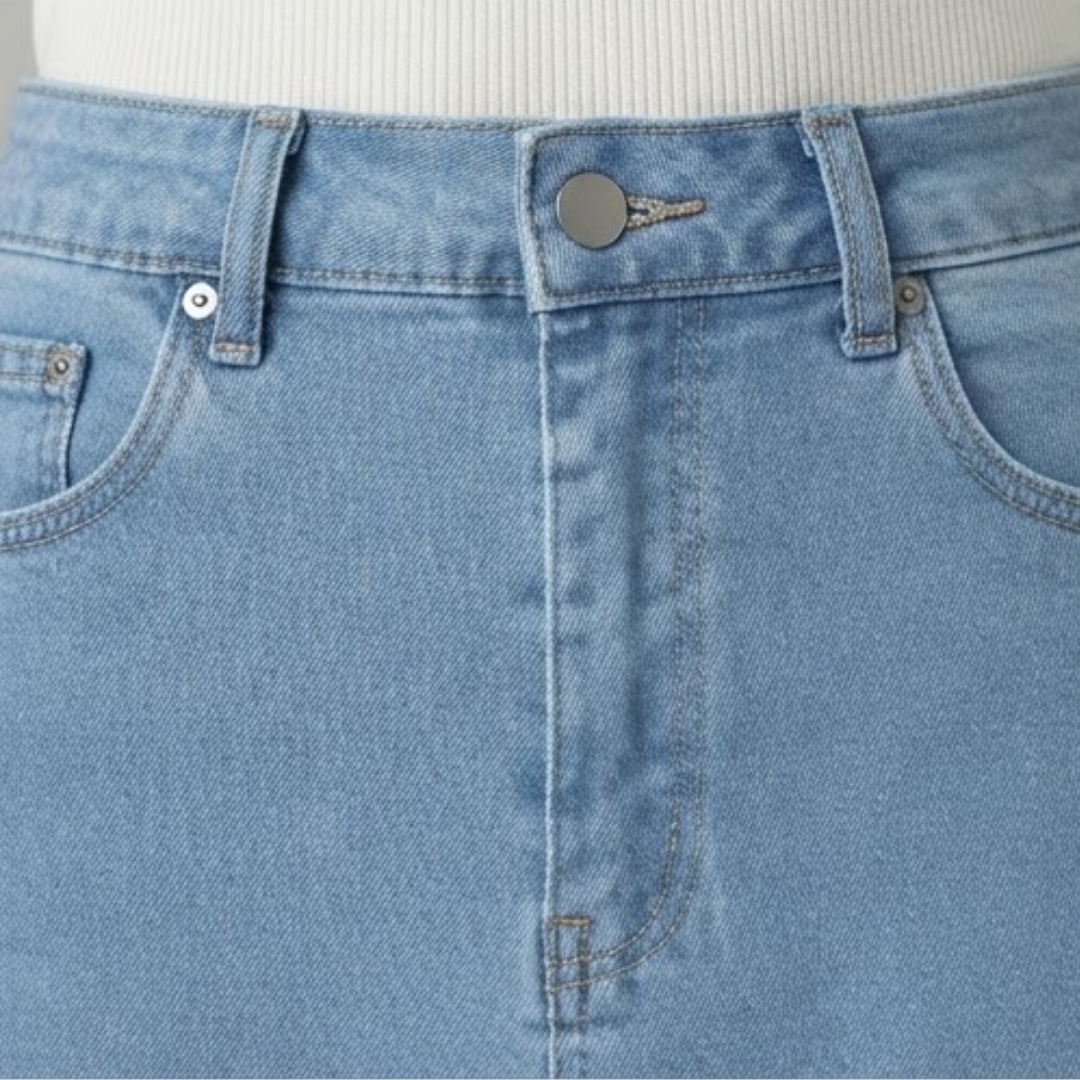 HARPER | Midi skirt with classic denim look