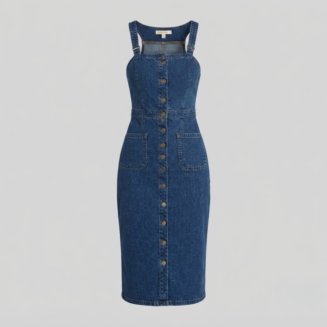 AVA | Button-up dress with front pockets