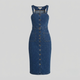AVA | Button-up dress with front pockets