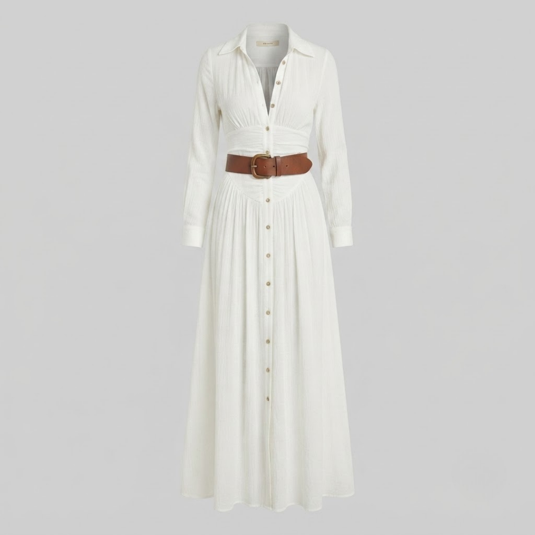 CAMILLE | Maxi dress with lapel collar