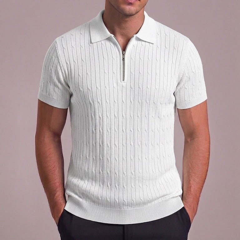 ALFIE | Polo with zip collar