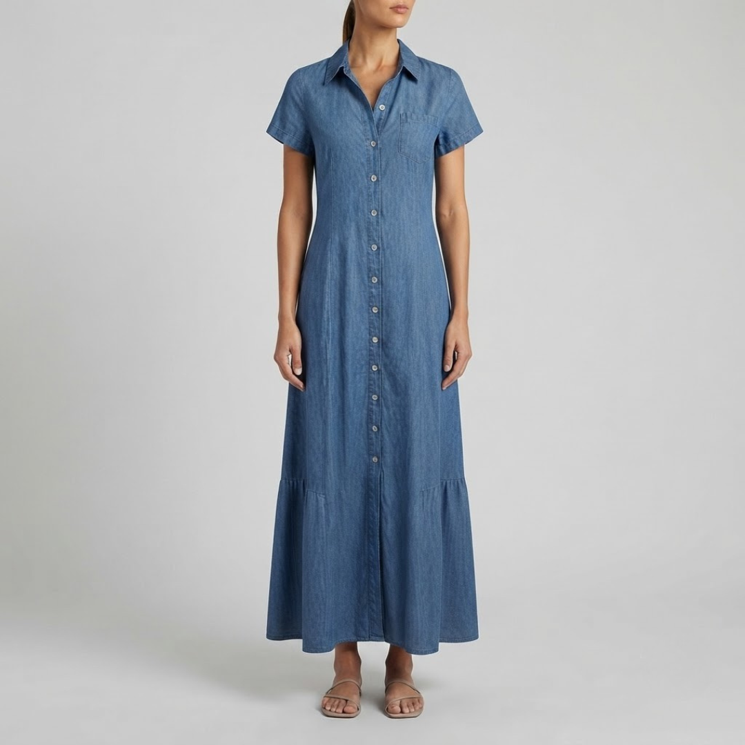 FLORENCE | Maxi dress with button front