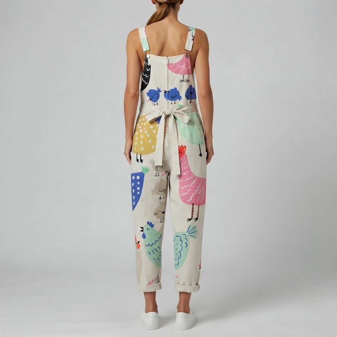 AURELIA | Printed jumpsuit with adjustable straps