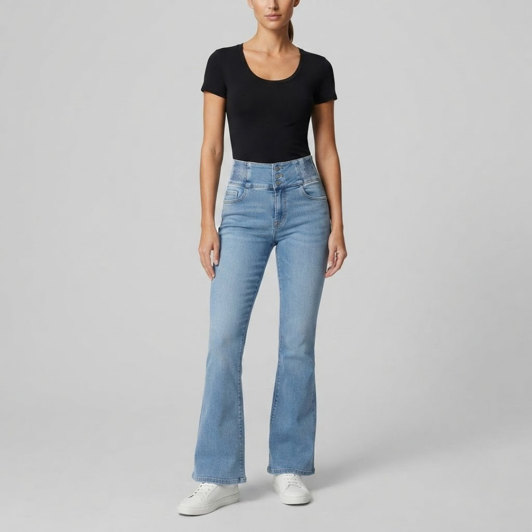 GRACE | High-waisted flare jeans with stretch
