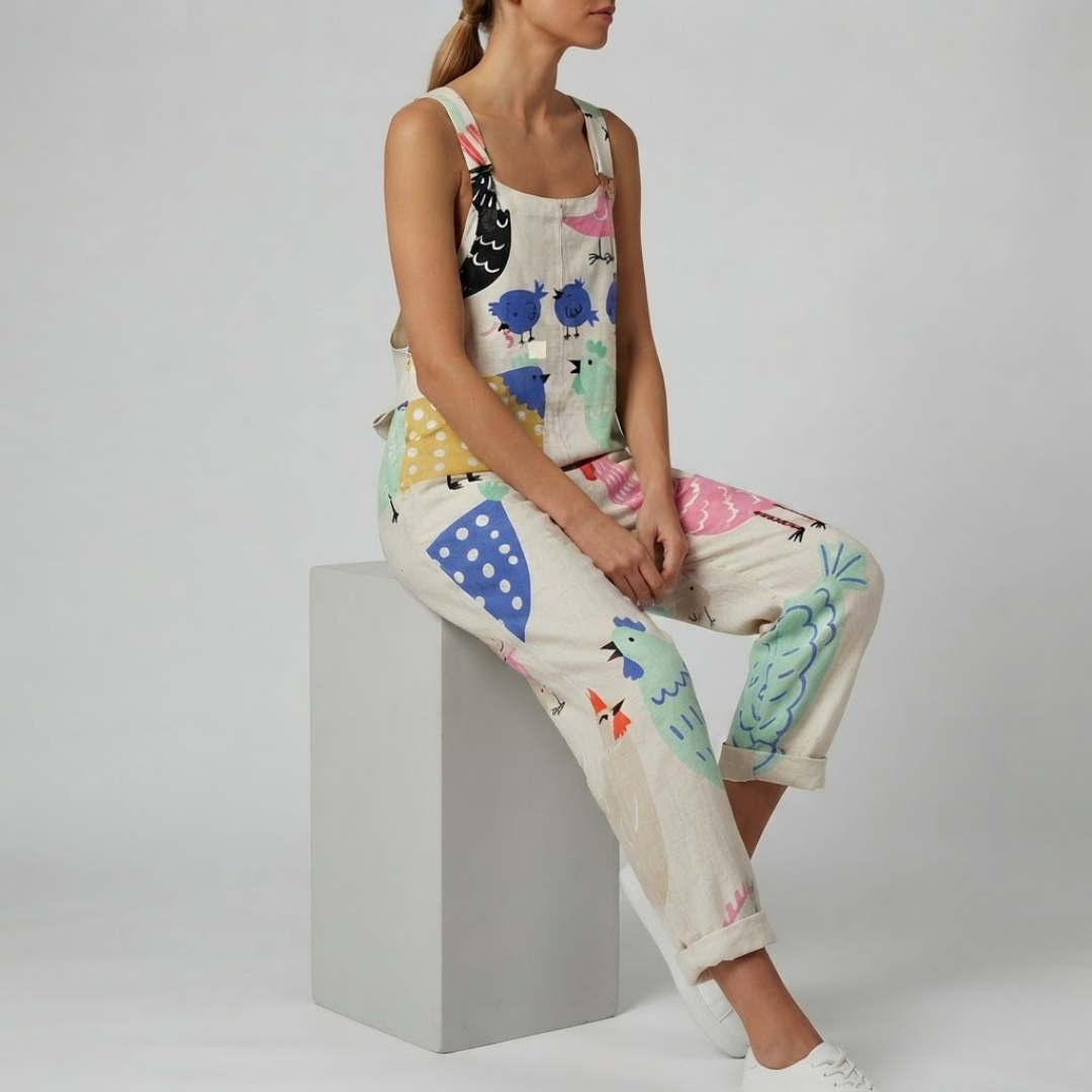 AURELIA | Printed jumpsuit with adjustable straps