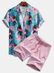 PHOEBE | Shirt and shorts set with all-over print
