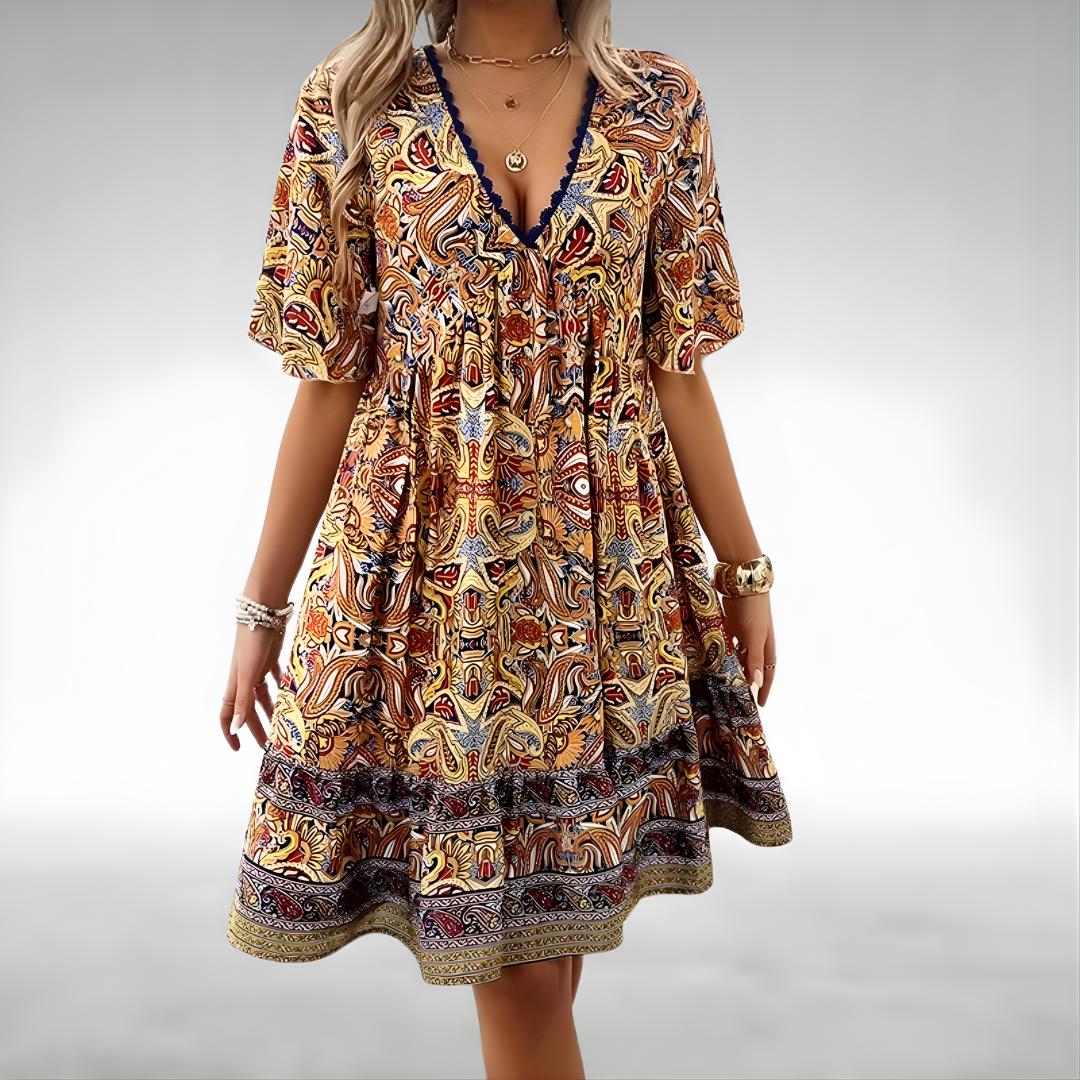 MARIE | Swing dress with boho print